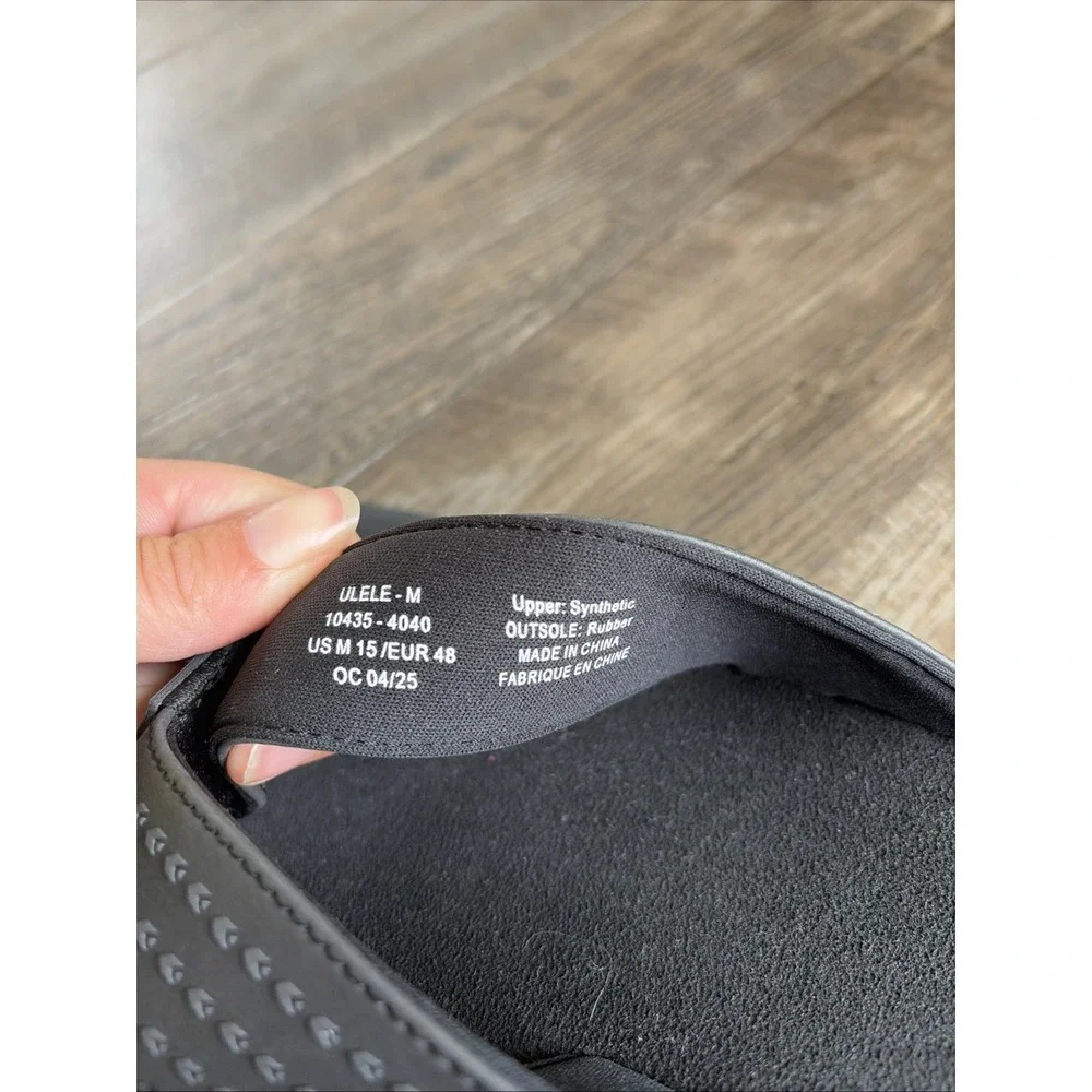 Olukai Ulele Men's Water-Ready Beach Sandals Black US Mens Size 15 /EUR 48